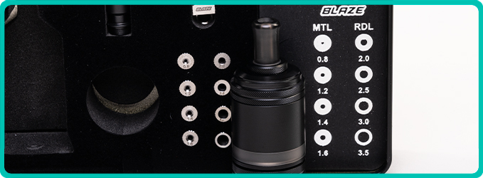 Acces saveurs de l'Atomiseur Blaze MTL RTA